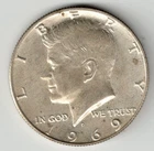1969-D Kennedy 40% Silver Half Dollar