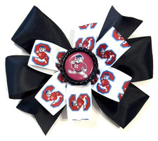 Beautiful South Carolina State Bulldogs inspired hair bow for girls.