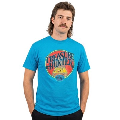 VTG 1980s Hanes Beefy-T Treasure Hunter White s Electronics Single Stitch Tee L