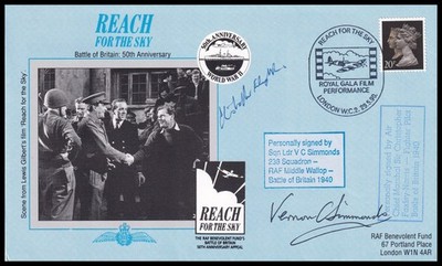 VERNON SIMMONDS & SIR CHRISTOPHER FOXLEY-NORRIS signiertes Reach for the Sky Cover