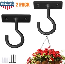 2× Ceiling Hooks Hanging Plants Wall Mount Plant Hooks Wall Hooks Hanger 2.5" US