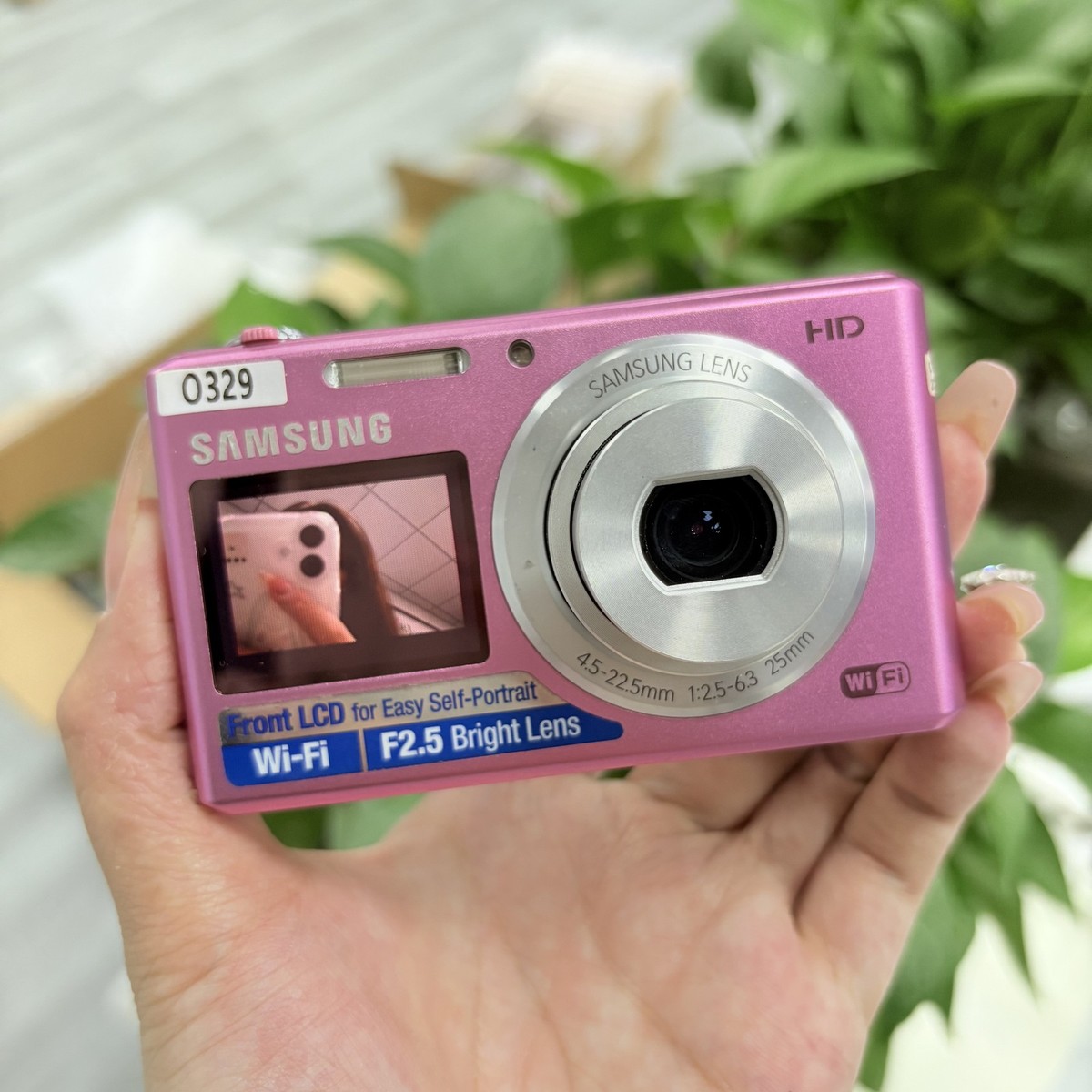 Samsung DV150F 16.2MP 5x Optical Zoom Dual LCD Digital Camera-Pink