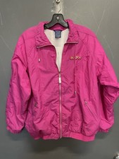 Vintage Catalina Sport-Tec Pink Full Zip Windbreaker Jacket Size Medium
