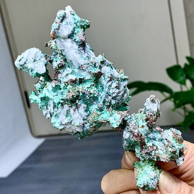 340G Natural copper mine with malachite Primitive mineral specimen Gemstone