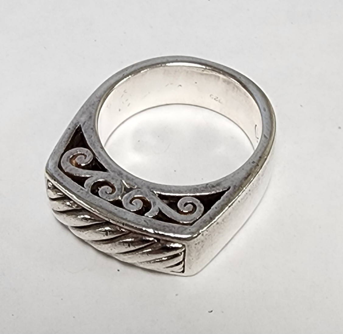 Brighton Sterling Silver 925 Rectangular Cable Op… - image 3