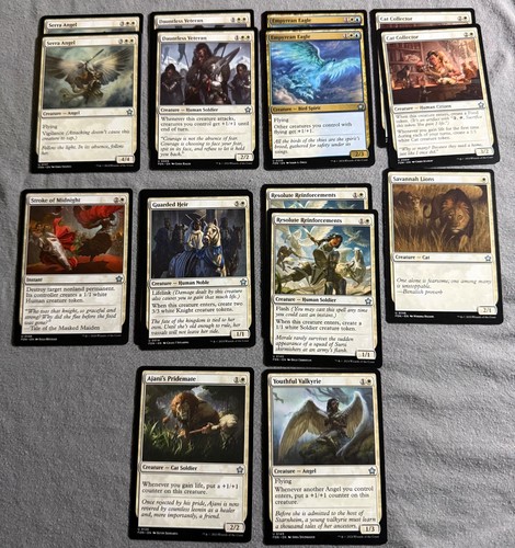 MTG Foundations White Card Lot 16 Angels Cats Soldiers Serra Angel FDN