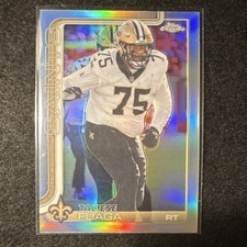 Topps Chrome 2025 Taliese Fuaga #219 New Orleans Saints Refractor Football Card