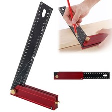 12adjustable Carpenter Framing Square L Angle Ruler W Scribing Pin Woodworking