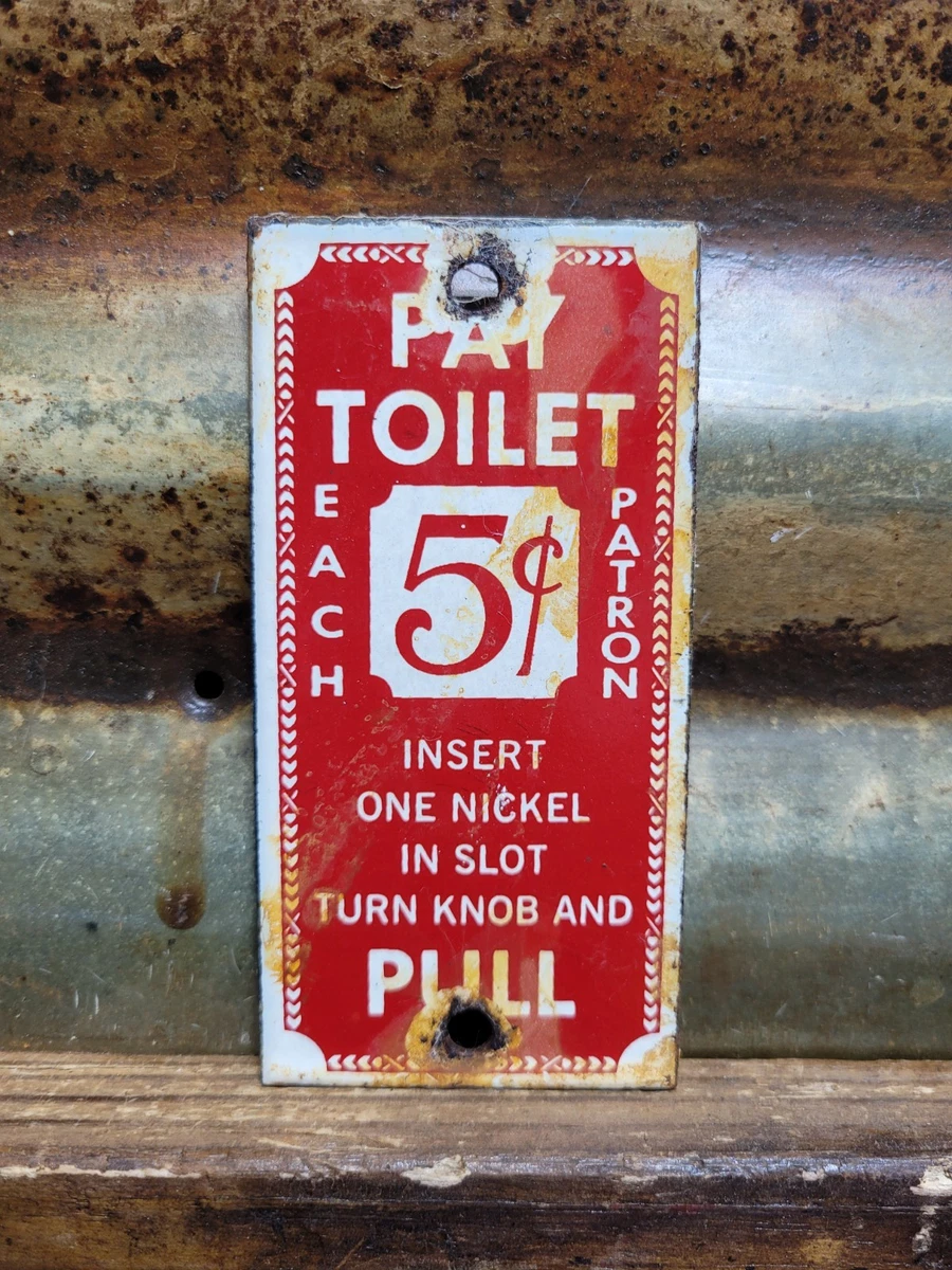 Restroom Sign In Original Advertising Signs (1930-1969) for sale