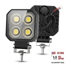 3 Inch LED Pod Lights, 15W White Flood Beam Offroad Driving Lights White Light