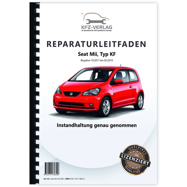 Seat Mii Typ AA (11-19) Instandhaltung Inspektion Wartung Reparaturanleitung-image