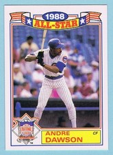 1989 Topps All-Star Glossy Baseball - #18 Andre Dawson - Chicago Cubs