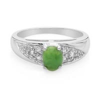 Cavill Ring Silber 925 Chrysopras Oval 0,28Ct WeißEr Topas Damen