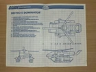 GI Joe 1990 Destro Dominator Vehicle Blueprints Instructions Original Hasbro