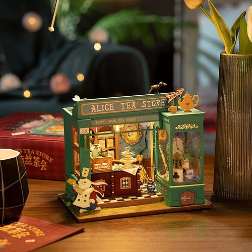 Rolife Alice Tea Store DIY Casa de Muñecas de Madera Miniatura Casa de Muñecas para Regalos 1:20 - Imagen 6 de 11