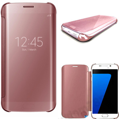 Smart Mirror Clear View Flip Hard Back Case Cover For Samsung Galaxy S7,7&7 Edge
