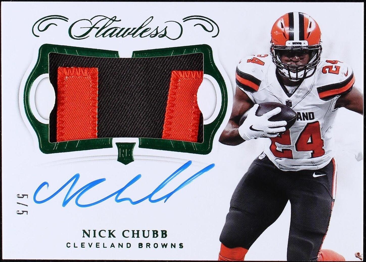2018 Panini Flawless Nick Chubb #RPA-NC for sale | eBay