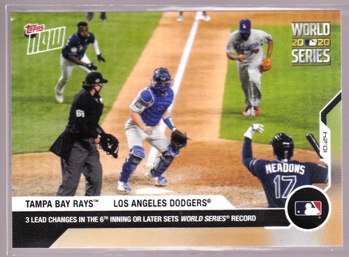 2020 Topps Now 468 TAMPA BAY RAYS™ / LOS ANGELES DODGERS®
