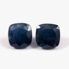AAA CERTIFIED Natural Blue Sapphire Loose Cushion Gemstone Cut Pair 5.50 Ct