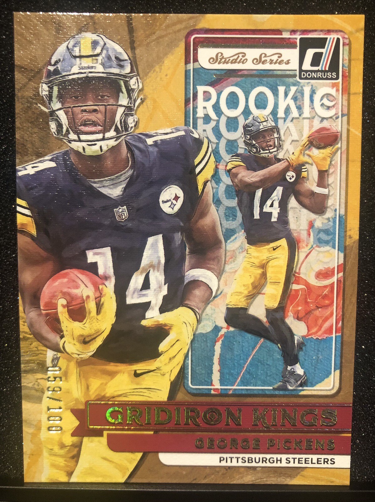 2022 Panini Donruss - Rookie Gridiron Kings Studio #RGK-15 George Pickens / 100