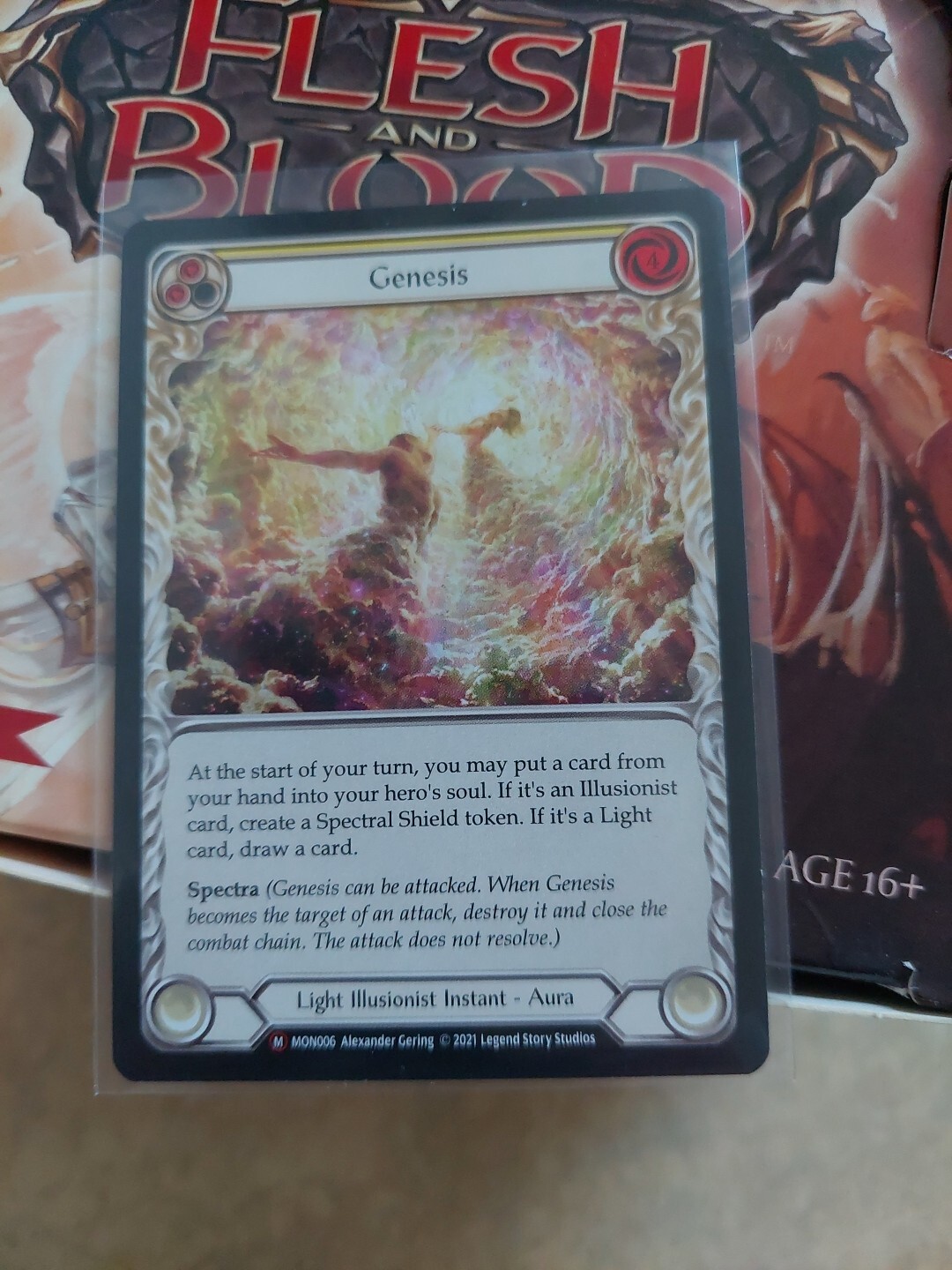 FLESH AND BLOOD TCG CCG MONARCH (Unltd) MAGESTIC GENESIS YELLOW MON006