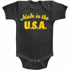 American Society Made in USA Baby Body Suit Cotton 6 12 18 24 Infant Romper Top