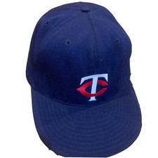 Vintage The Franchise MLB Minnesota Twins Baseball snapback Hat Navy Blue Read