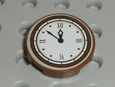 LEGO RedBrown Tile with clock pattern ref 14769pb133 / set 10255 76183 10270...