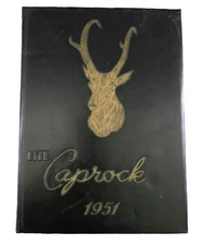 1951 The Caprock Post High School Yearbook Post Texas Vintage