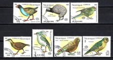 Animaux Oiseaux Nicaragua 1990 (108) Yvert n° 1544 à 1550 oblitérés used