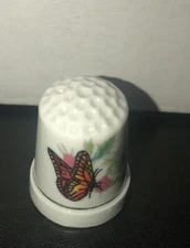 Las Vegas Butterfly Porcelain Monarch Collectible Souvenir Thimble