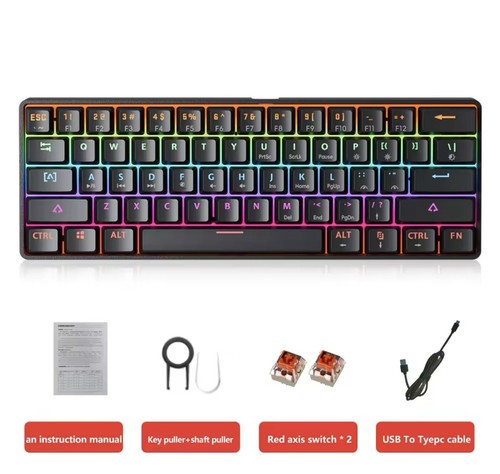 Mechanische Gaming-Tastatur mit LEDs von MUCAI Englisches Layout NEU - Bild 6 von 6