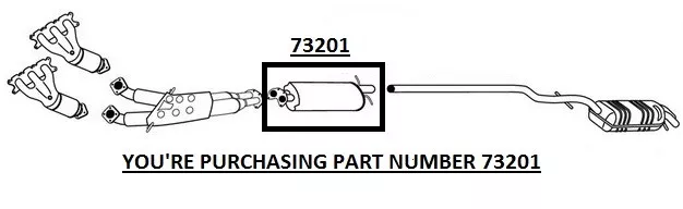 2007 2014 VOLVO XC90 3.2L ENG RESONATOR PIPE MID PIPE CENTER