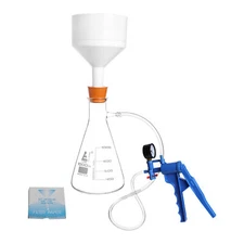 1000mL Filtration Kit- Flask, Pump, Funnel, Filter, Tubing, Stopper - Eisco Labs