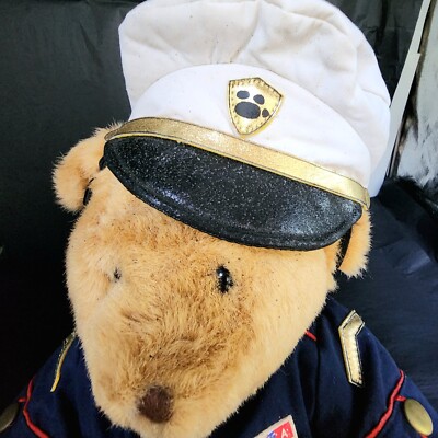 Build A Bear Marine Bear In Dress Uniform Black Belt Plush Military Retired  | eBay