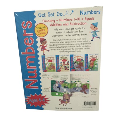 NUMBERS  4 Wipe Clean A4 Books Numbers, Counting, Equals, Addition & Subtraction