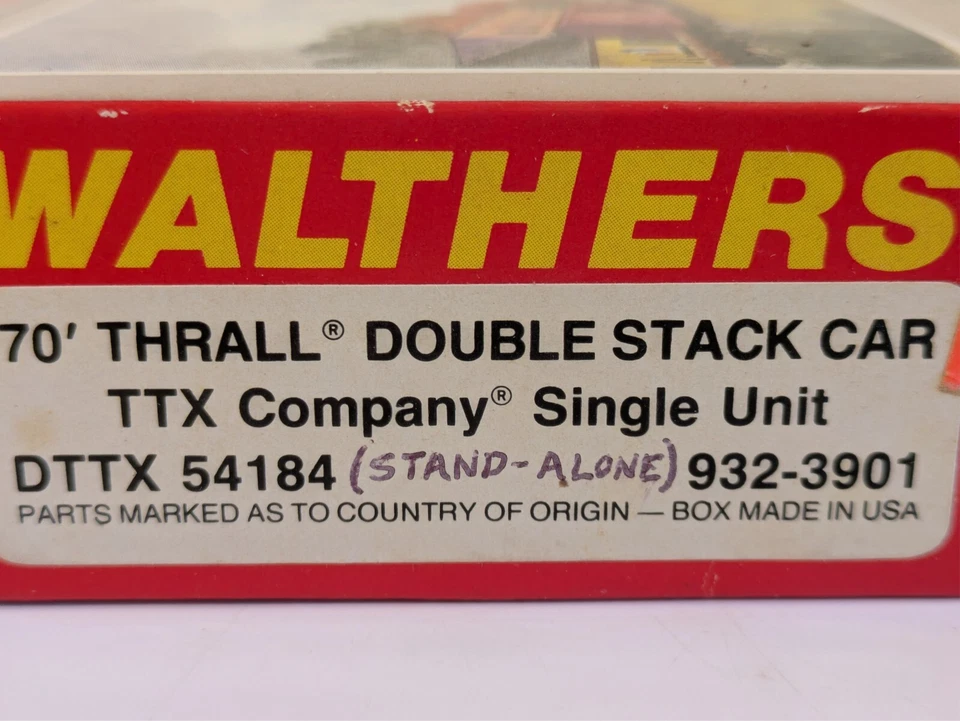HO 70' Thrall Double Stack Car TTX Single Unit Kit NIB NOS # 932-3901 - Image 2 of 2