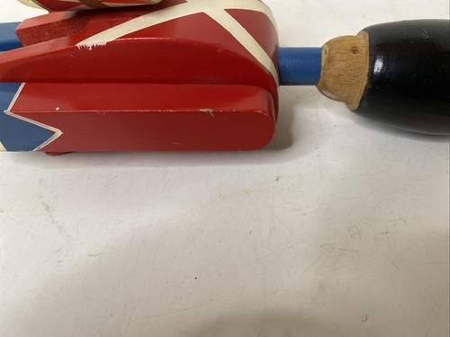 Vintage Kay Bojesen Demark 8.5" Red & Blue Wooden Toy Soldier - Picture 8 of 17