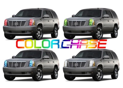 Color Chasing LED Headlight Flow Halo kit for Cadillac Escalade 07-14
