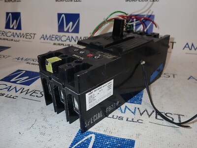 GE TFK236F000 200 amp 600 volt 3 Pole TFK236200 + 48VDC Shunt + Aux Breaker 