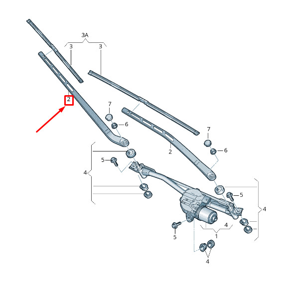 Bras d'essuie-glace avant droit Audi A6 Avant C7 4G2955408D1P9