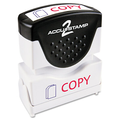 Accustamp2 Pre-Inked Shutter Stamp with Microban Red/Blue COPY 1 5/8 x 1/2