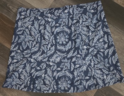 Ripskirt Hawaii Womens Blue Rustica Denim Print Wrap Skirt Length 2 Size XXL