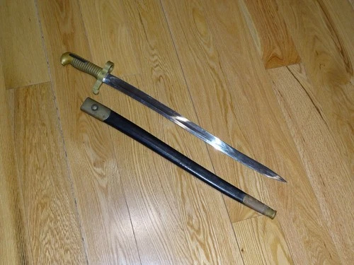 Nice US Civil War Remington ZOUAVE Sword Bayonet w/ Scabbard