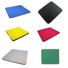 Mouse Mat Mouse Pad 6mm Plain Fabric Non-Slip Black/Red/Blue/Green/Yellow/Grey