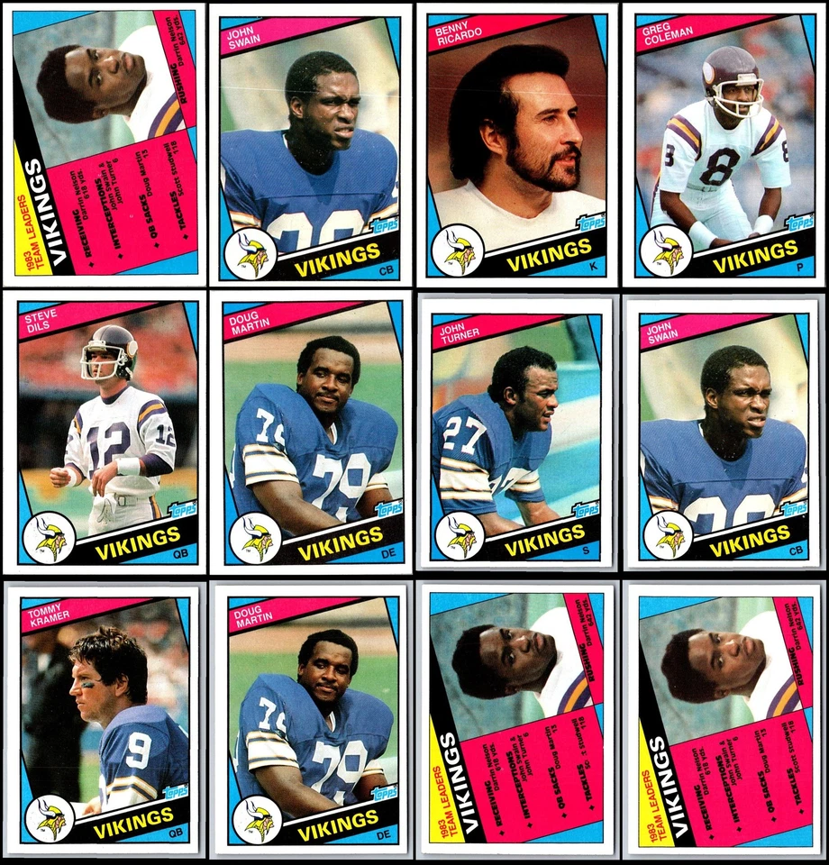 Lote de tarjetas 1984 Minnesota Vikings (51) - Casi desaparecidas - Consigue las tuyas antes de que estén... Foto 4 de 4