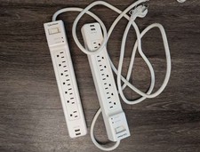 2 - Pack CyberPower 7-Outlet Surge Protector with 6ft PowerCord 2 USB Ports