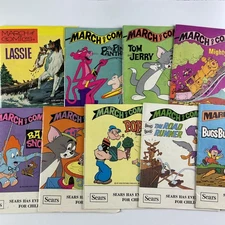 March of Comics Lot of 9 Books 1974-1980 Lassie Pink Panther Mighty Mouse Sears