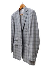 Holland & Sherry Savile Row Bespoke Plaid Men's Blazer Jacket