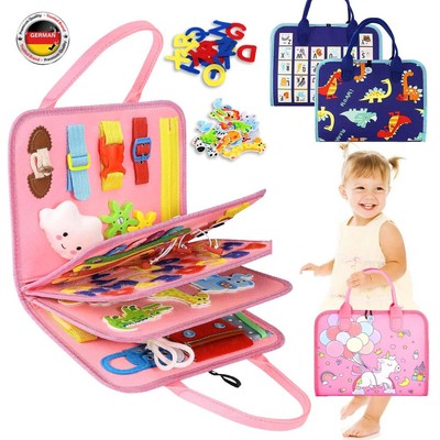 Montessori Quiet Book aus Filz 3D Busy Board Stoffbuch Lernspielzeug für Kinder